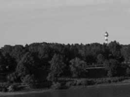 Hamburg at the river elbe in germany photo