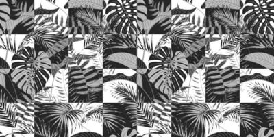 drawing nature leaf rainforest seamless pattern