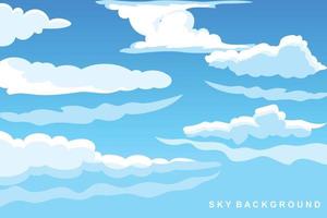 diseño de fondo de nube, ilustración de paisaje de cielo, vector de decoración, pancartas y carteles