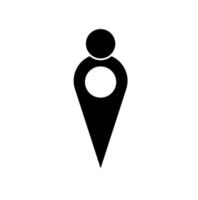 Man and GPS flat icon vector