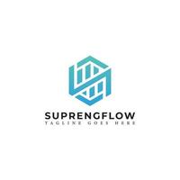 Abstract initial letter SN or NS logo in blue color isolated in white background applied for software company logo also suitable for the brands or companies have initial name SN or NS. vector