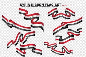 Syria Ribbon Flags Set, Element design, 3D style. vector IllustrationSyria Ribbon Flags Set, Element design, 3D style. vector Illustration