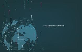 Innovation global technology concept.vector technology background vector