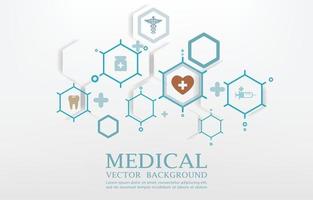 Geometric hexagon shape.medical white background.futuristic hexagons vector