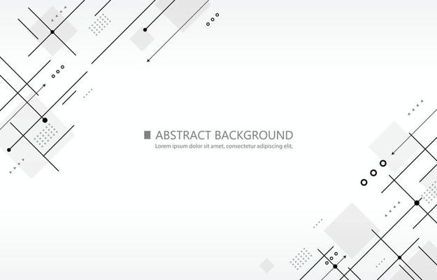 Vector abstract geometric square line pattern on white background