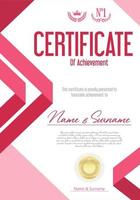 Certificate or diploma modern design template vector