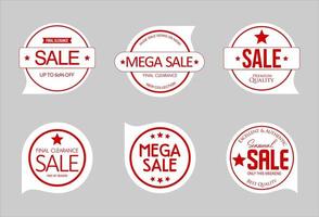 Modern super sale stickers and tags colorful collection vector