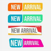 Collection of NEW ARRIVAL product banner flat design for apps and websites vector