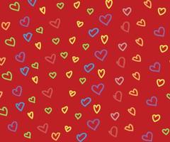 Illustration pattern hearts with colors and background for fashion design and other products vector