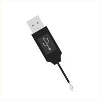 usb drive cable plug in vector