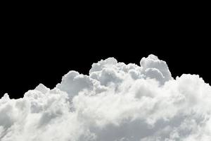 cloud isolated on black background photo