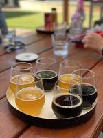 Beer tasting paddle photo