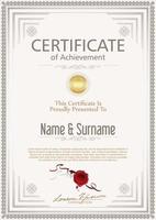 Certificate or diploma modern design template vector