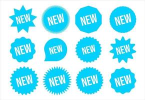 Collection of NEW feature or product badge flat icon for apps and websites vector