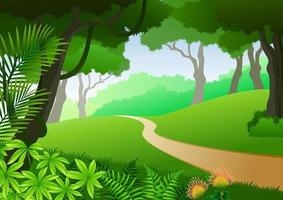 Tropical forest background vector