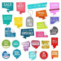 Collection of Modern colorful banners and labels vector