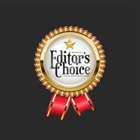 Golden badge of customers editors or buyers choice vector