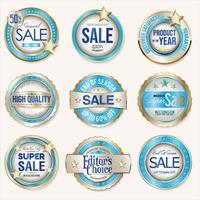 High quality and best seller collection of golden badges vector