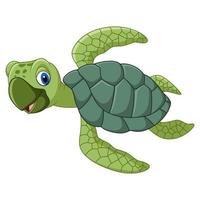 Cute turtle cartoon vector