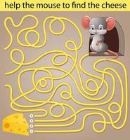 Help the mouse to find the cheese vector