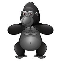 Strong gorilla cartoon vector