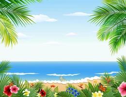 Beautiful tropical beach vector