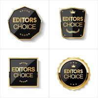 Golden editors choice badge on white background vector