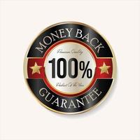 Customer satisfaction money back guaranteed hundred percent golden badge