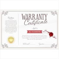 Warranty Certificate retro vintage design vector illustration