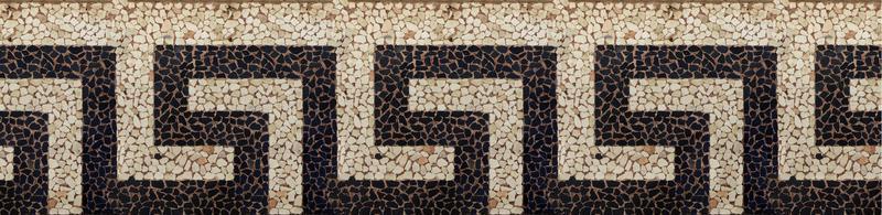 Seamless stone border in the Greek style, ancient marble mosaic. Texture, background, and material library for 3d renders photo