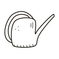 Watering can icon line for web, mobile and infographics. vector contour template, doodle style