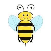 Cartoon funny bee. Vector on a white background isolate