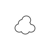 Monochrome outline sign suitable for web sites, books, banners, stores, advertisements. Editable stroke. Line icon of cloud vector