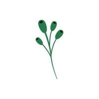 Colorful vector illustration drawn in flat style. Suitable for books, articles, web sites, apps etc. Image of green plant with big ears