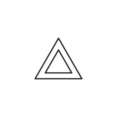 Interface of web site signs. Minimalistic outline symbol drawn with black thin line. Suitable for apps, web sites, internet pages. Vector line icon of road sign in form of triangle