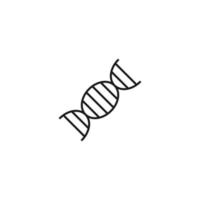 Medicine and healthcare concept. Simple monochrome illustration for web sites, stores, apps. Editable stroke. Vector line icon of DNA molecule