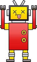 gradient shaded cartoon robot vector