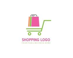 Shopping logo template vector