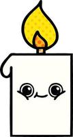 comic book style cartoon lit candle vector