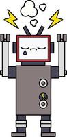 cute cartoon robot vector