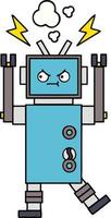 lindo robot de dibujos animados vector