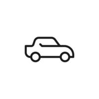 carretera, transporte, señal de tráfico. símbolo vectorial perfecto para anuncios, tiendas, tiendas, libros. trazo editable. icono de línea de coche simple vector