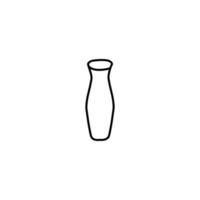 Monochrome outline sign suitable for web sites, books, banners, stores, advertisements. Editable stroke. Line icon of vase vector