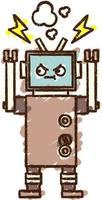 Robot Chalk Drawing vector