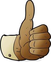 cartoon thumbs up symbol vector