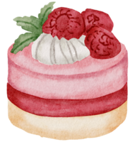 postre acuarela dibujos animados lindo png