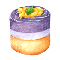 pintura de mano de acuarela de postre png