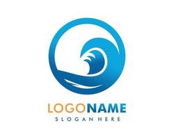 wave abstract logo template vector