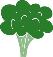 cartoon doodle broccoli stalk vector