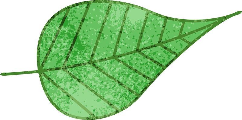 retro grunge texture cartoon green leaf